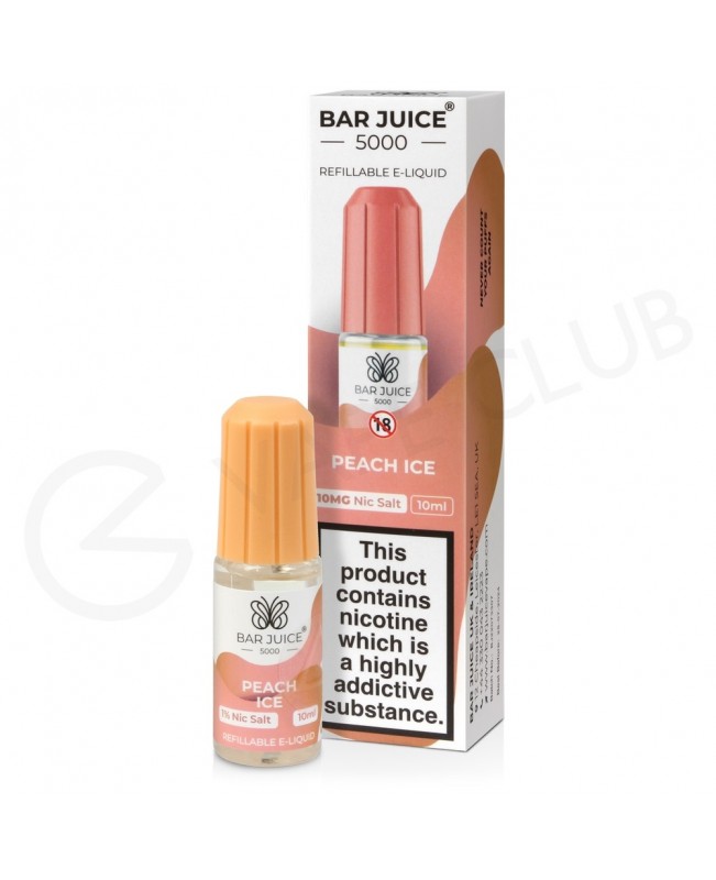 Peach Ice Nic Salt E-Liquid by Bar Juice 5000