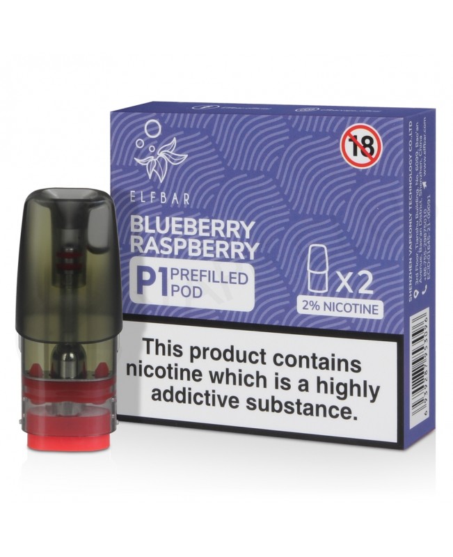 Blueberry Raspberry Elf Bar Mate P1 Prefilled Pod