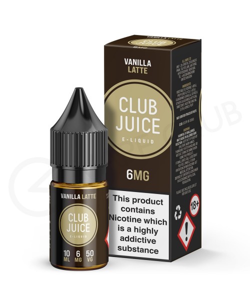 Vanilla Latte E-Liquid by Club Juice 50/50