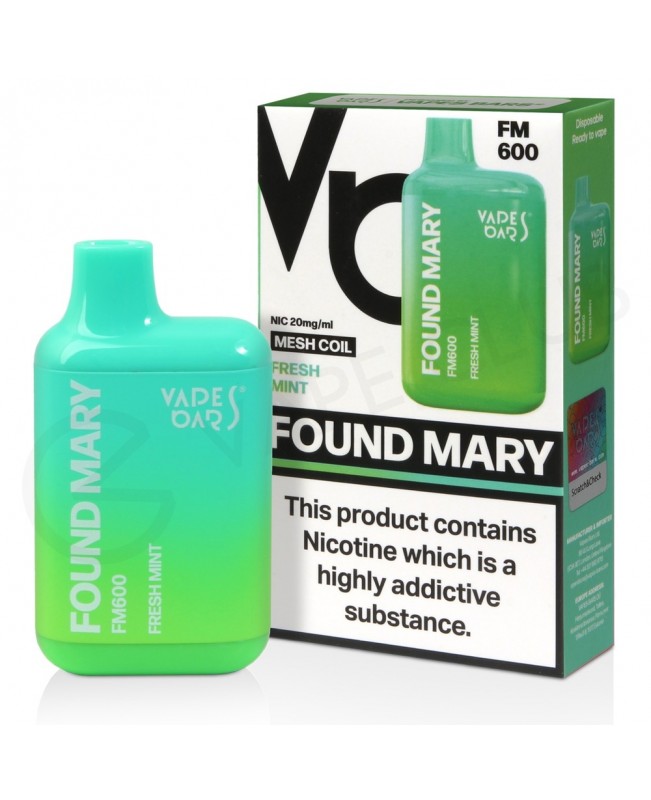 Fresh Mint Vapes Bars Found Mary Disposable Vape