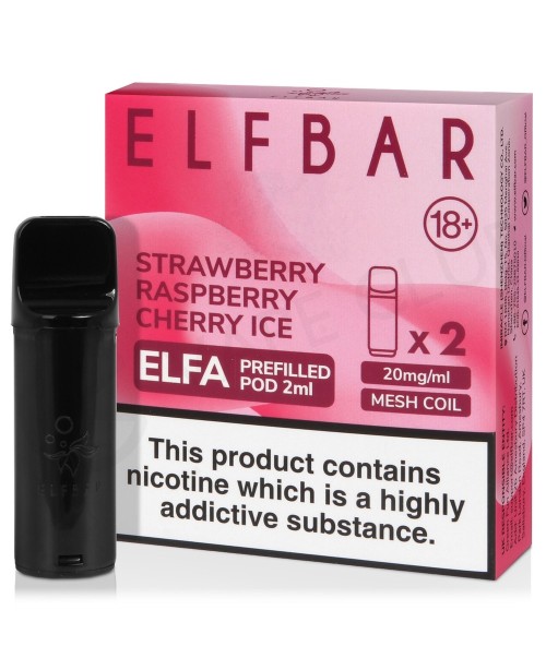 Strawberry Raspberry Cherry Ice Elf Bar Elfa Prefi...