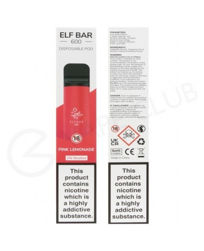 Pink Lemonade Elf Bar Disposable Vape