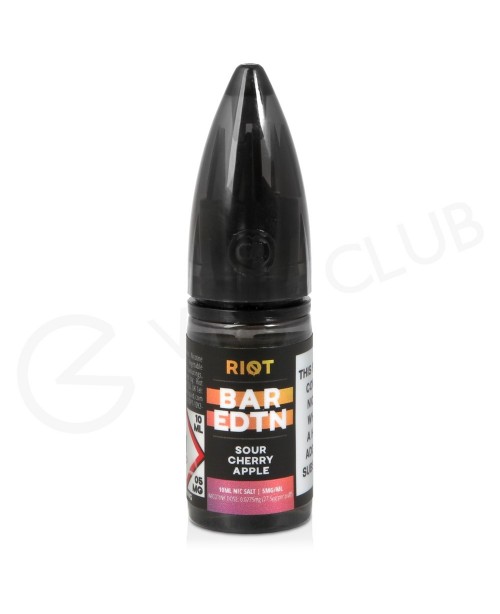 Sour Cherry Apple Nic Salt E-Liquid by Riot Bar Ed...