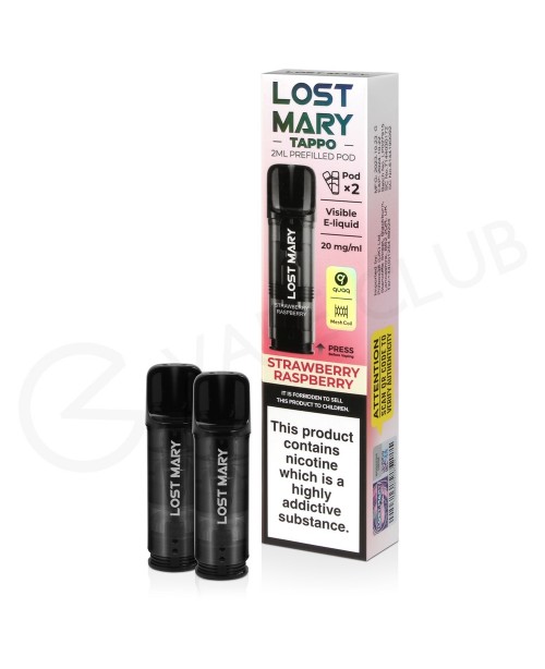 Strawberry Raspberry Lost Mary Tappo Prefilled Pod