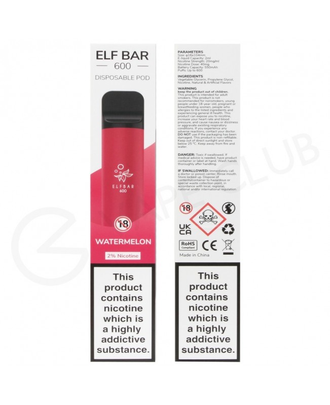 Watermelon Elf Bar Disposable Vape