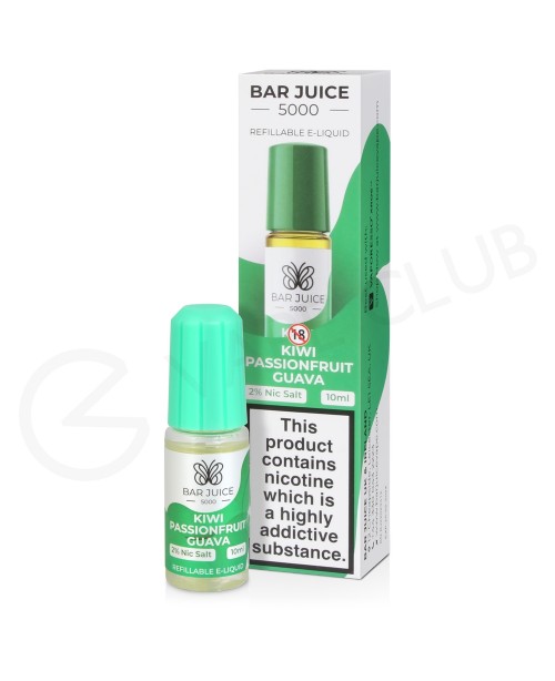 Kiwi Passionfruit Guava Nic Salt E-Liquid by Bar J...