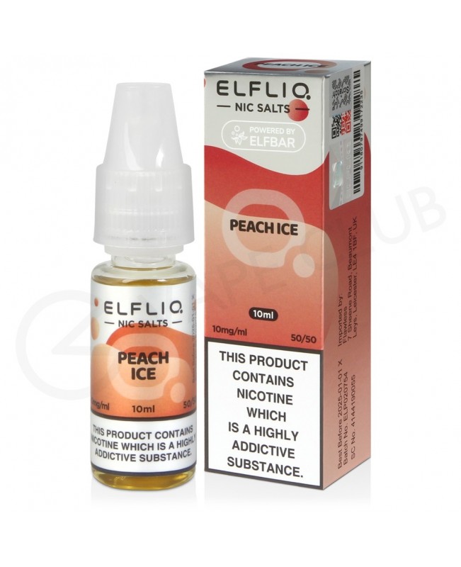 Peach Ice Nic Salt E-Liquid by Elf Bar Elfliq