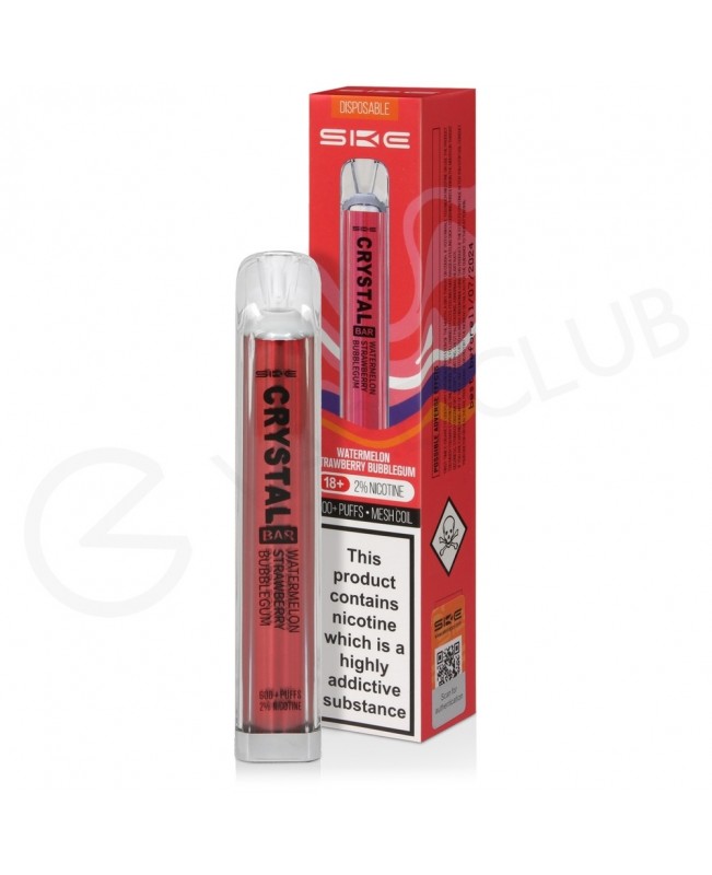 Watermelon Strawberry Bubblegum Crystal Bar Disposable Vape