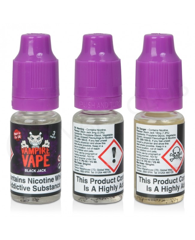 Black Jack E-Liquid by Vampire Vape