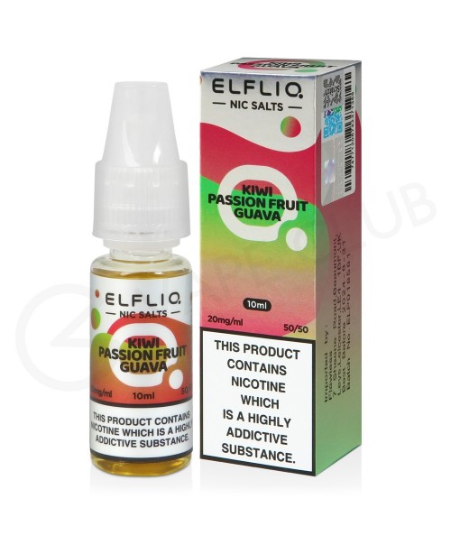 Kiwi Passion Fruit Guava Nic Salt E-Liquid by Elf ...