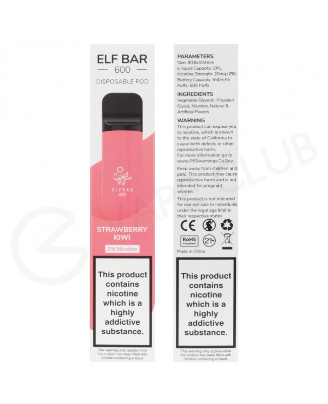 Strawberry Kiwi Elf Bar Disposable Vape