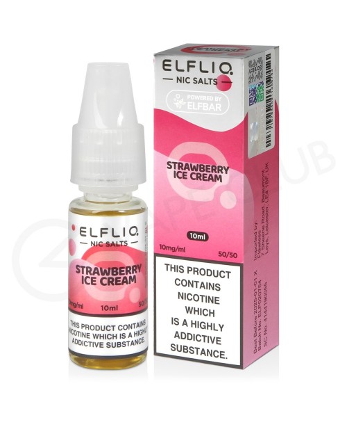 Strawberry Ice Cream Nic Salt E-Liquid by Elf Bar ...