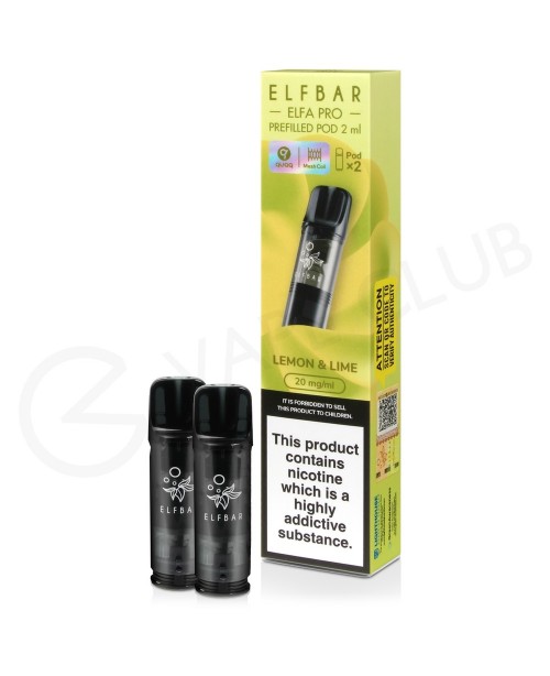 Lemon & Lime Elfa Bar Elfa Pro Prefilled Pod