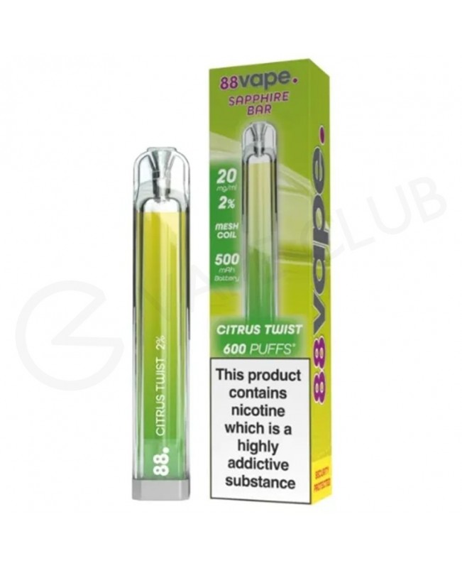 Citrus Twist 88Vape Sapphire Bar Disposable Vape