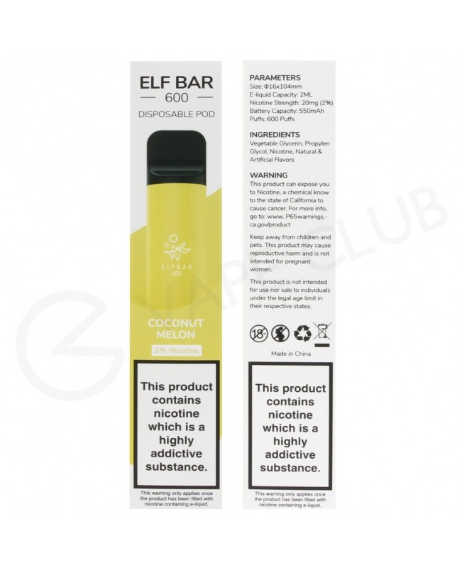 Coconut Melon Elf Bar Disposable Vape