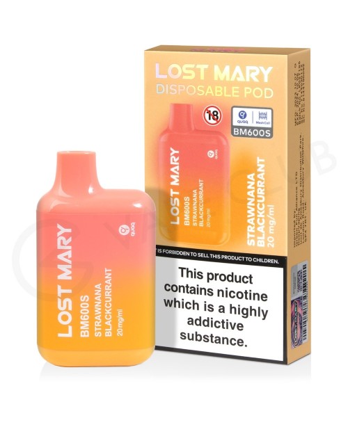 Strawnana Blackcurrant Lost Mary BM600S Disposable...