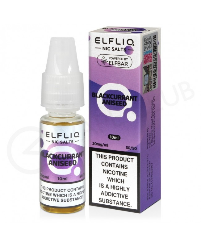 Blackcurrant Aniseed Nic Salt E-Liquid by Elf Bar Elfliq