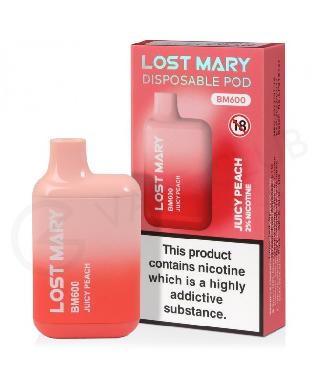 Juicy Peach Lost Mary BM600 Disposable Vape