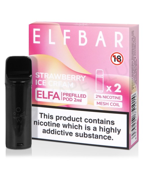 Strawberry Ice Cream Elf Bar Elfa Prefilled Pod