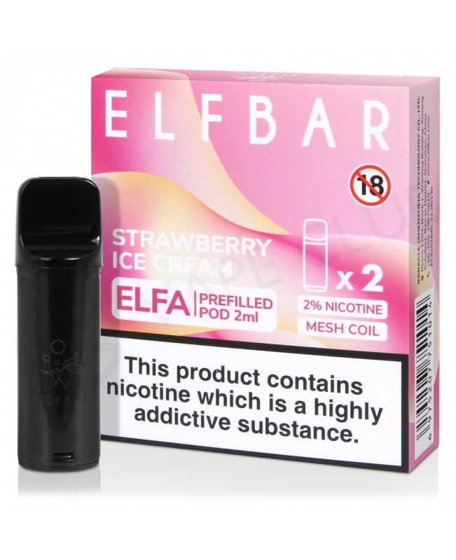 Strawberry Ice Cream Elf Bar Elfa Prefilled Pod