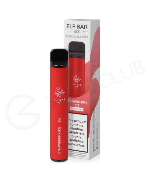 Strawberry Ice Elf Bar Disposable Vape