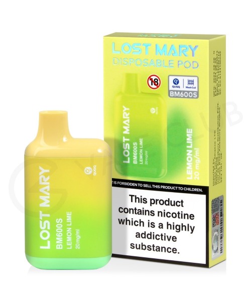 Lemon Lime Lost Mary BM600S Disposable Vape