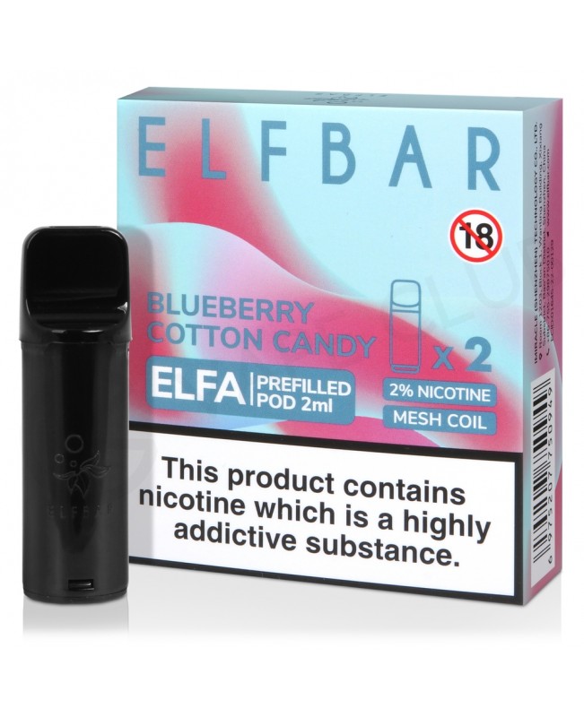 Blueberry Cotton Candy Elf Bar Elfa Prefilled Pod