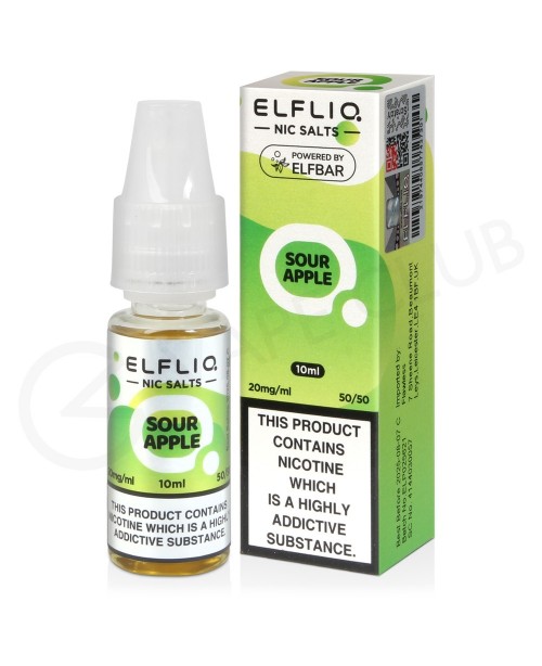 Sour Apple Nic Salt E-Liquid by Elf Bar Elfliq