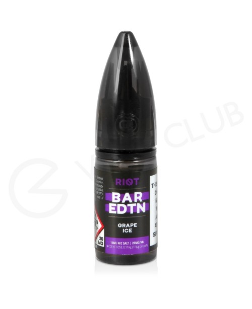 Grape Ice Nic Salt E-Liquid by Riot Bar Edition