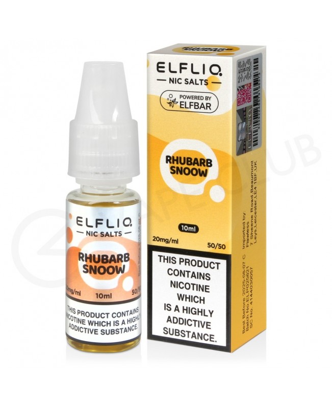 Rhubarb Snoow Nic Salt E-Liquid by Elf Bar Elfliq