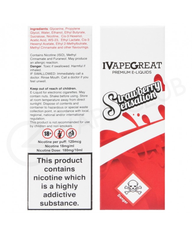 Strawberry Sensation E-Liquid by IVG 50/50