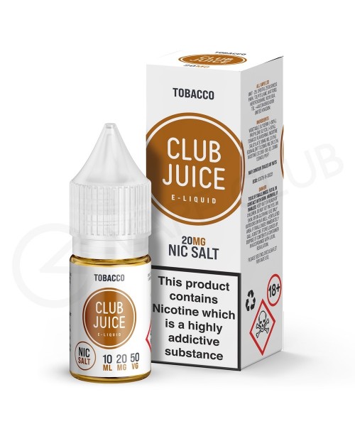 Tobacco Nic Salt E-Liquid by Club Juice