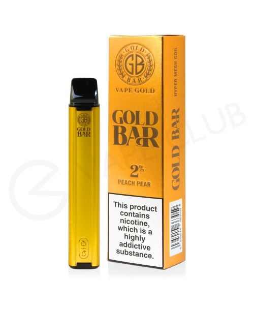 Peach Pear Gold Bar Disposable Vape