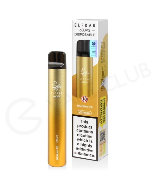 Banana Ice Elf Bar 600 V2 Disposable Vape