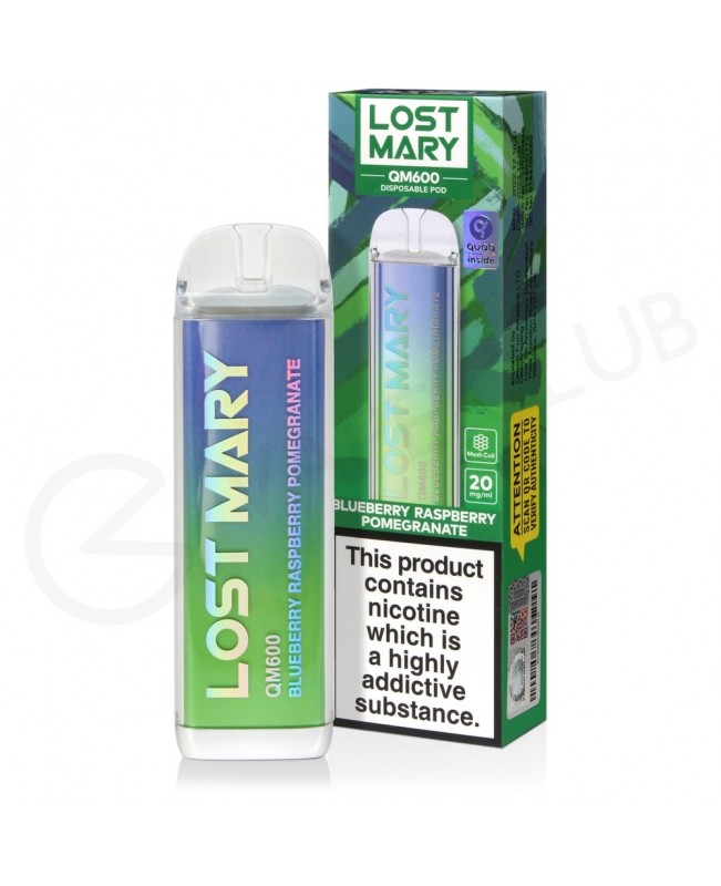 Blueberry Raspberry Pomegranate Lost Mary QM600 Disposable Vape