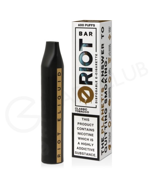 Classic Tobacco Riot Bar Disposable Vape