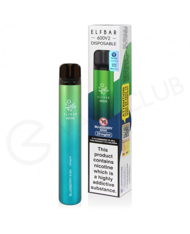 Blueberry Kiwi Elf Bar 600 V2 Disposable Vape