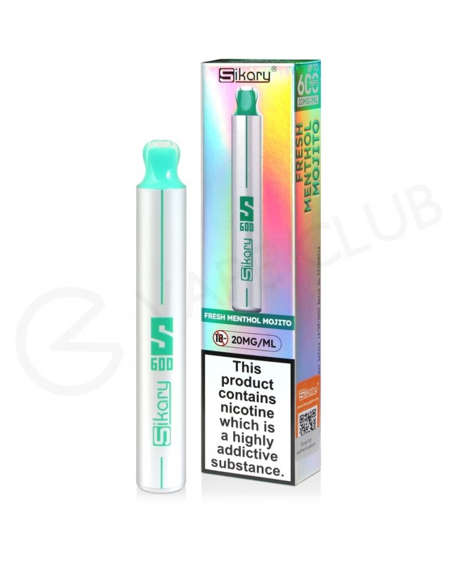 Fresh Menthol Mojito Sikary S600 Disposable Vape