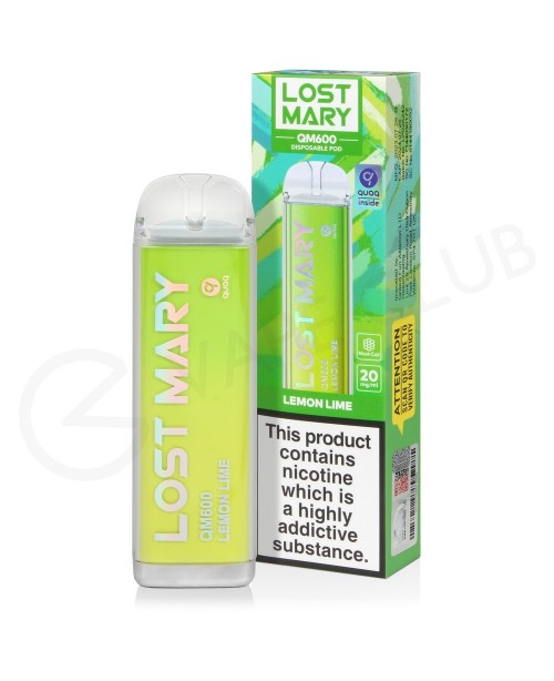 Lemon Lime Lost Mary QM600 Disposable Vape