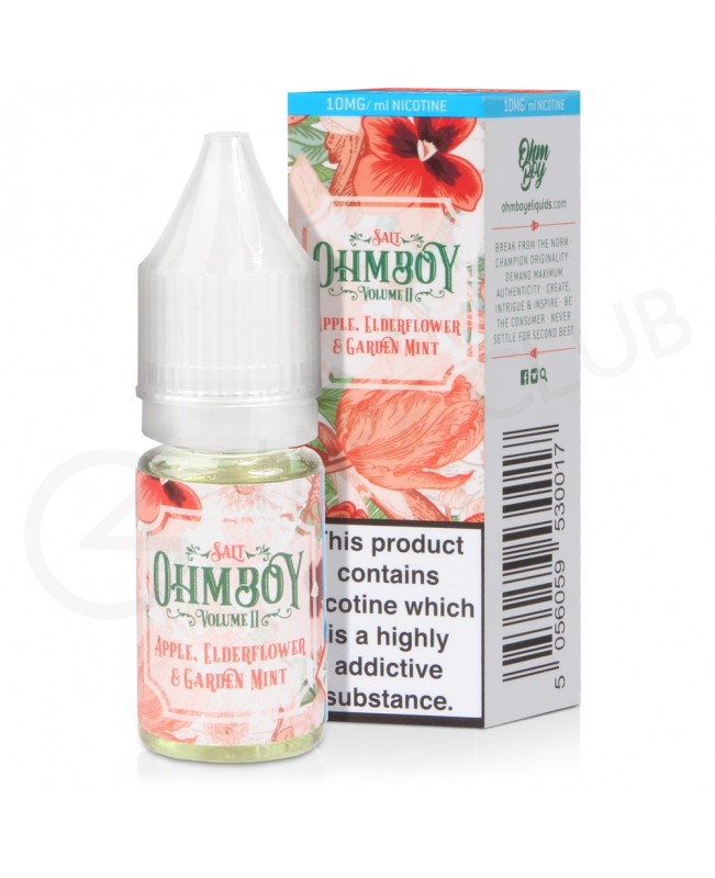 Apple, Elderflower & Garden Mint Nic Salt E-liquid by Ohm Boy Volume II