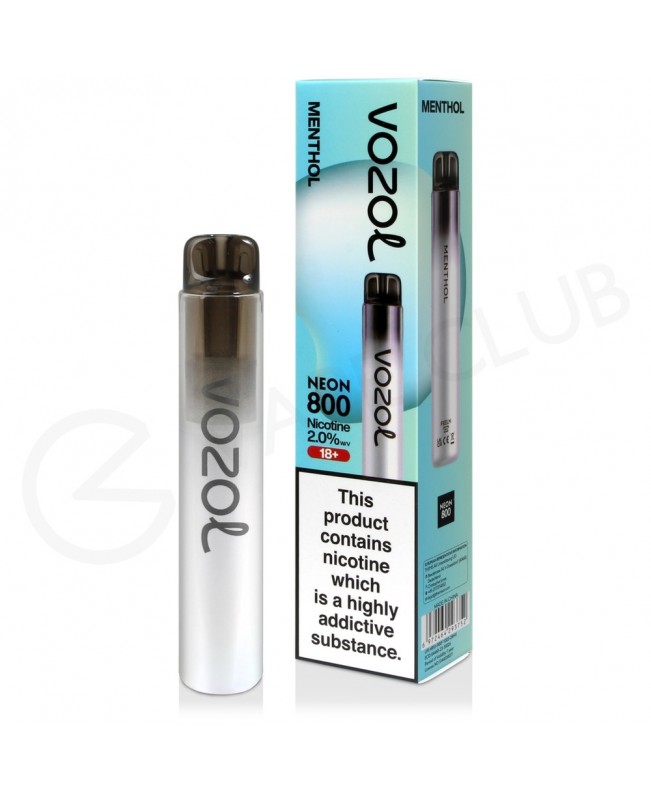 Menthol Vozol Bar Neon 800 Disposable Vape