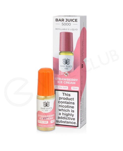 Strawberry Ice Cream Nic Salt E-Liquid by Bar Juic...