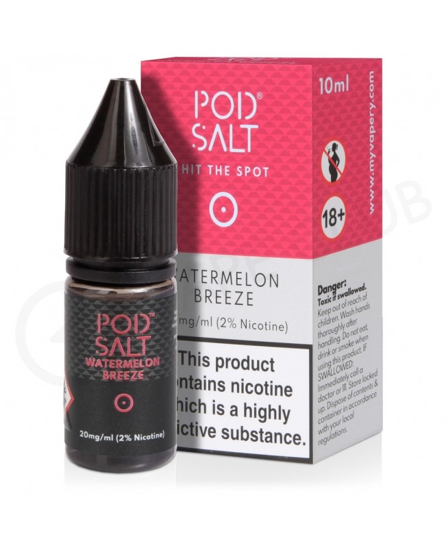 Watermelon Breeze Nic Salt E-Liquid by Pod Salt