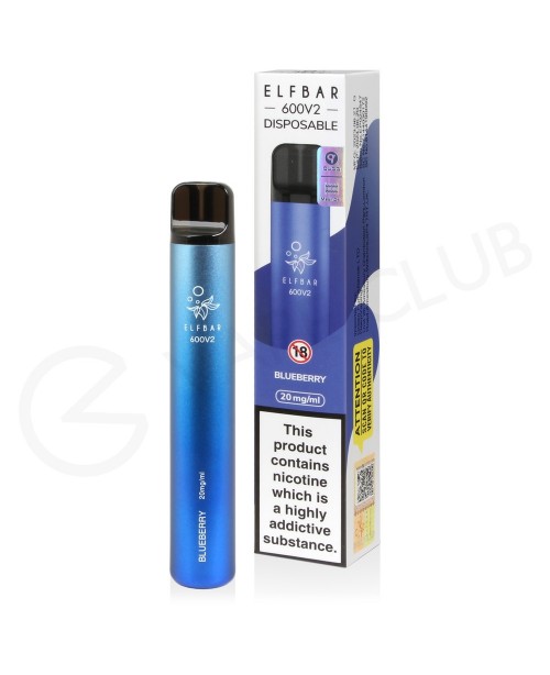 Blueberry Elf Bar 600 V2 Disposable Vape