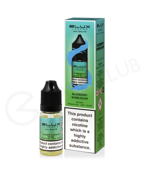 Blueberry Bubblegum Nic Salt E-Liquid by Elux Lege...