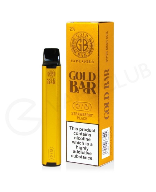 Strawberry Peach Gold Bar Disposable Vape