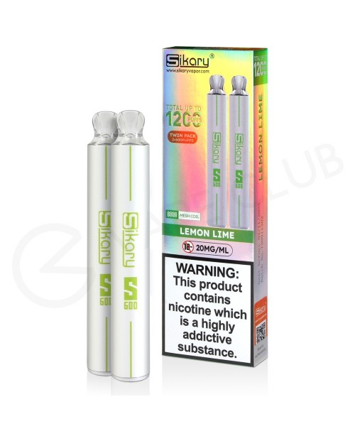 Lemon & Lime Sikary S600 Disposable Vape Twin ...