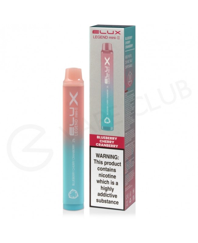 Blueberry Cherry Cranberry Elux Legend Mini II Disposable Vape