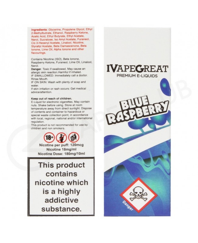 Blue Raspberry E-Liquid by IVG 50/50