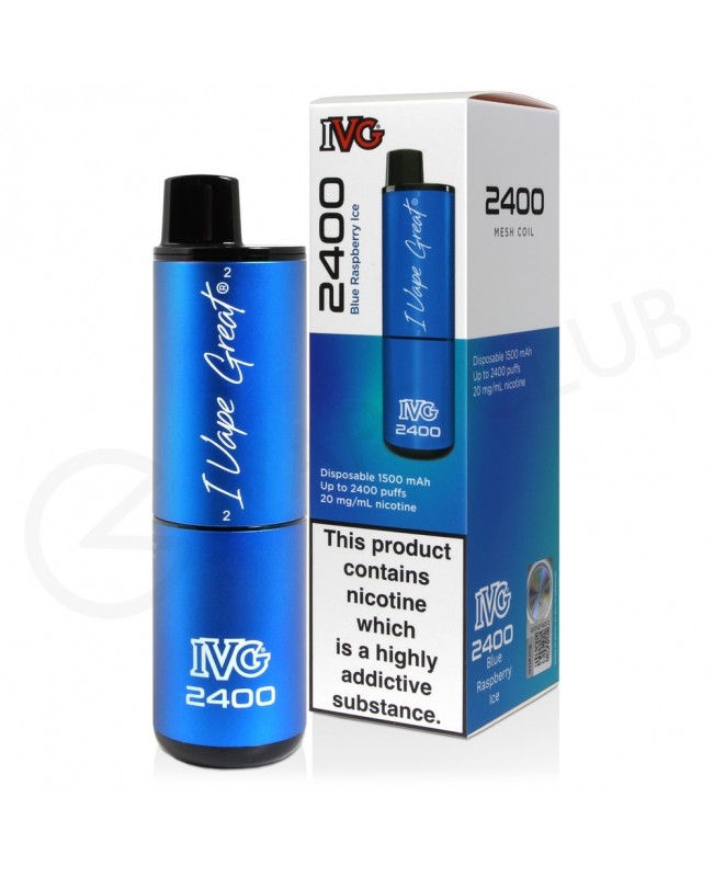 Blue Raspberry Ice IVG 2400 Disposable Vape